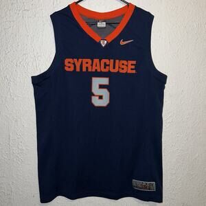 Syracuse Orange University #5 Blue Alternate Nike Elite NCAA Basketball Jersey L